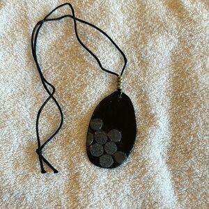 Elegant Black and Silver Pendant Necklace
